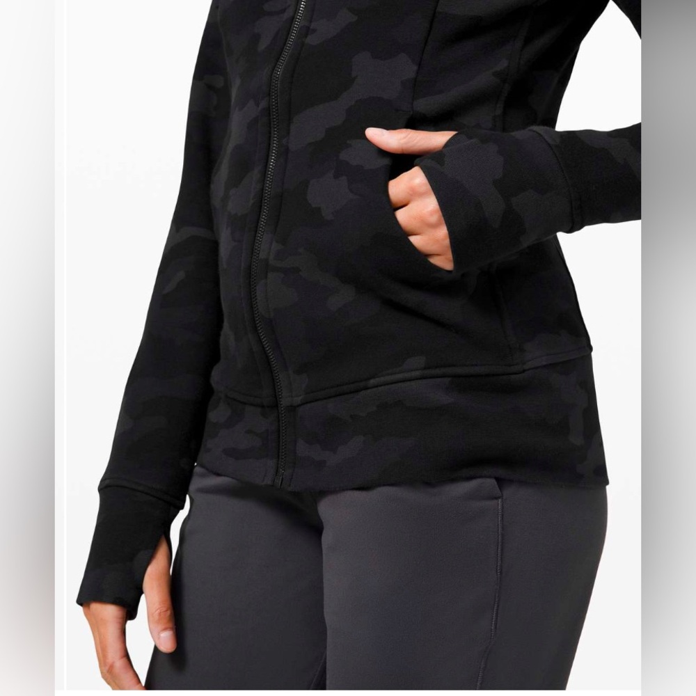 lululemon athletica Black Camo Bomber Jacket